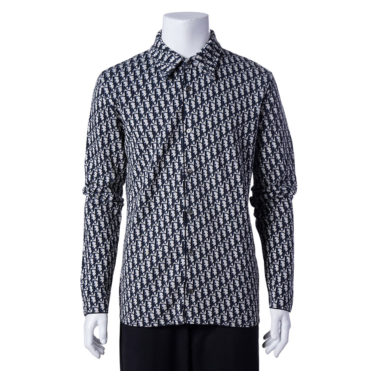 CHRISTIAN DIOR(USED)디올 오블리크 자카드 니트 셔츠 #L